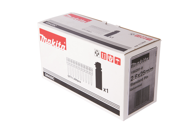 Gwoździe do betonu 2.6x25mm, 1000szt. Makita 196291-0