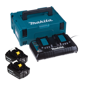 Zestaw akumulatorów 18V 6,0Ah x2 z ładowarką Makita 198077-8