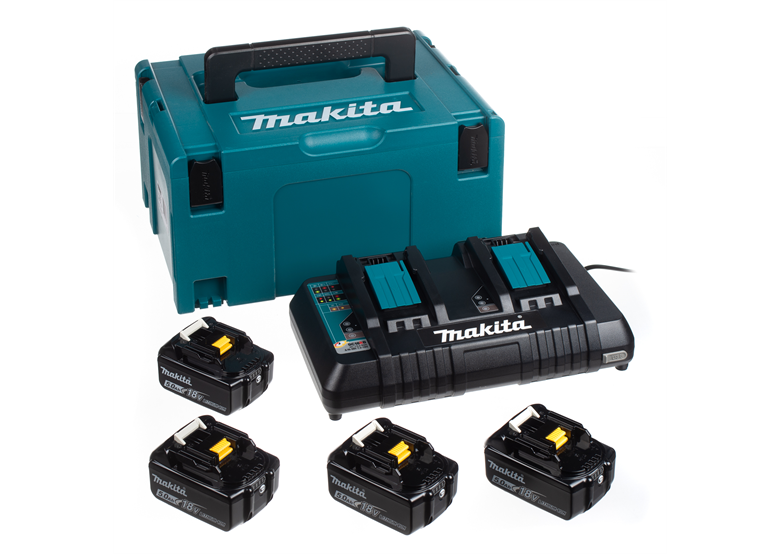 Akumulatory 18V 5,0Ah (x4) i ładowarka Makita 9WZBGAA0