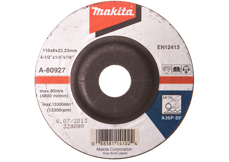 Tarcza szlifierska 115x6x22mm Makita A-80927