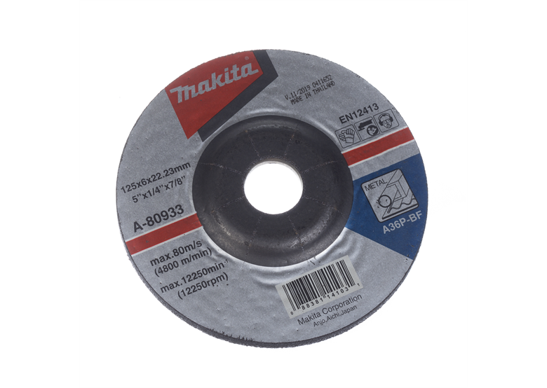 Tarcza szlifierska 125x6x22mm Makita A-80933