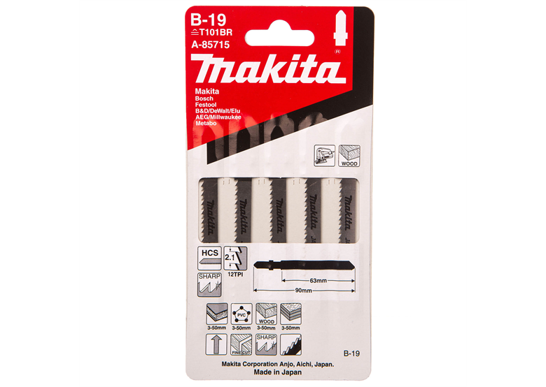 Brzeszczot do wyrzynarki HCS 65 B-19 cięcie czyste Makita a-85715