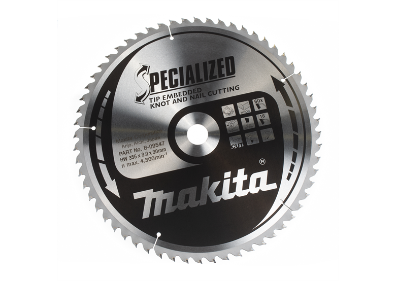 Specjalistyczna tarcza do pilarki ręcznej CSCE35560G 355x30mm Z60 Makita B-09547