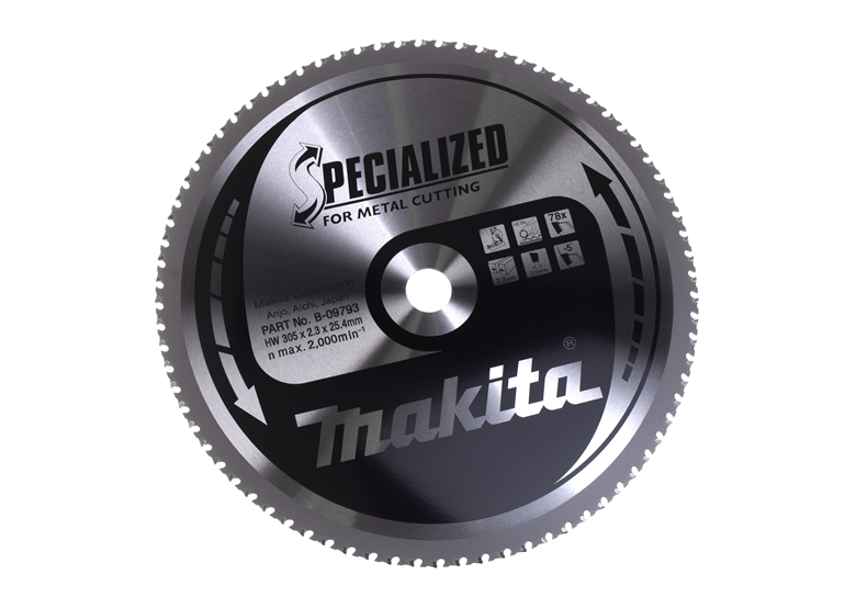 Piła tarczowa do cięcia stali 305x25,4mm Z78 Makita B-09793
