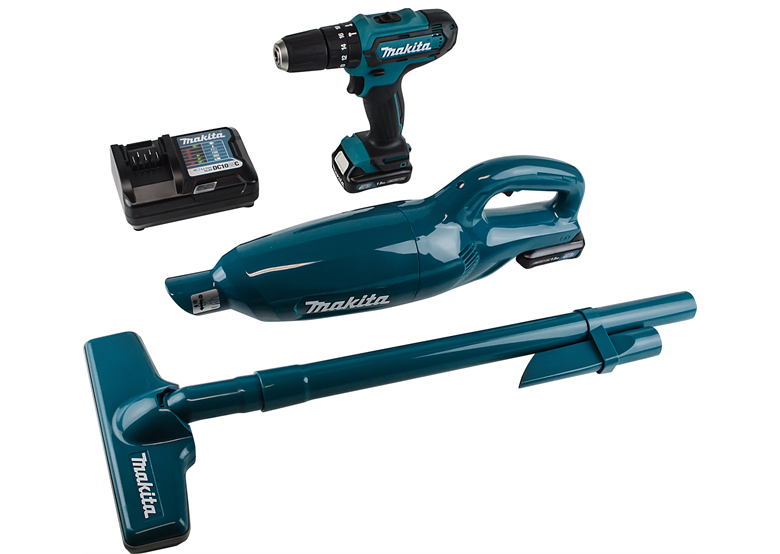 Wkrętarka HP331D i odkurzacz CL106FD Makita CLX214X1