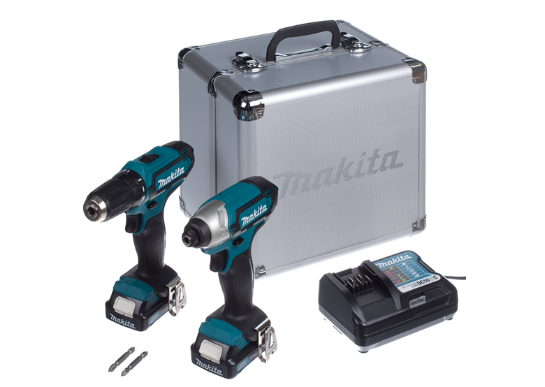 Zestaw elektronarzędzi 10.8V Makita CXT CLX201X 2x1.3Ah