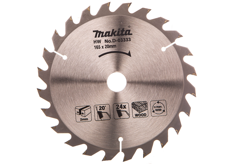 Tarcza do szybkiego cięcia drewna HM 165x20mm Z24 Makita D-03333