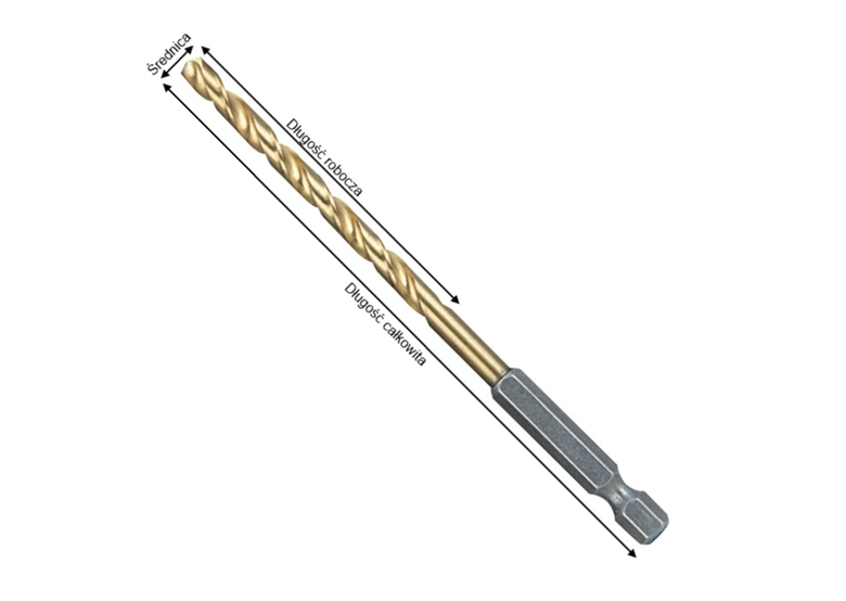 Wiertło do metalu "Economy" uchwyt narzędziowy 1/4" 13 mm Makita D-15855