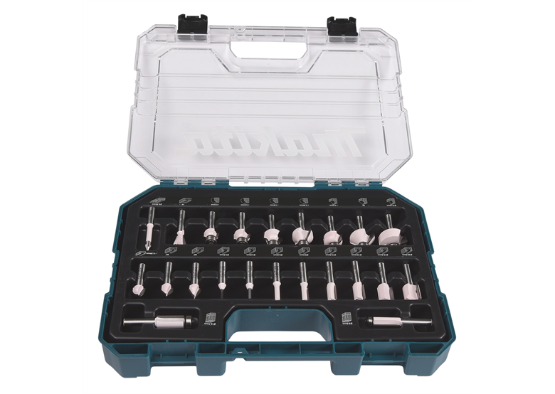 Zestaw frezów 8mm, 22szt. Makita D-74778