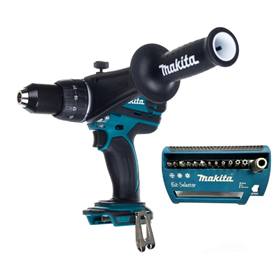 Wiertarko-wkrętarka udarowa Makita DHP458Z + Zestaw końcówek wkrętarskich Makita P-74837_P