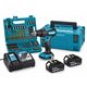 Wiertarko-wkrętarka udarowa z akcesoriami Makita DHP485FJX1 2x3.0Ah SET