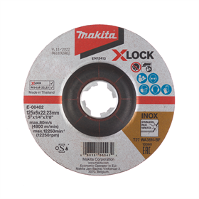 Tarcza szlifierska 125mm X-Lock WA36N Makita E-00402