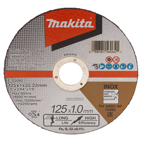 Tarcza tnąca extra cienka 125x22,2mm Makita E-03040