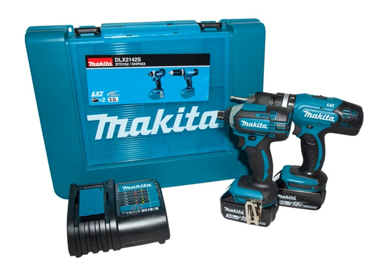 Zestaw elektronarzędzi 18V Makita LXT DLX2142S 2x3.0Ah