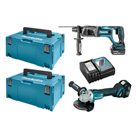 Zestaw elektronarzędzi 18V Makita LXT DLX2153TJ1 2x5.0Ah