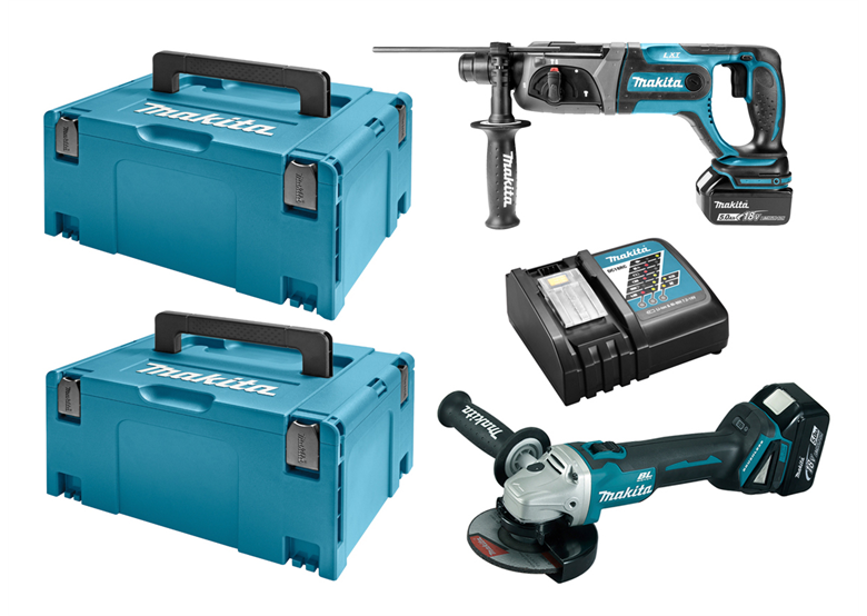 Zestaw elektronarzędzi 18V Makita LXT DLX2153TJ1 2x5.0Ah