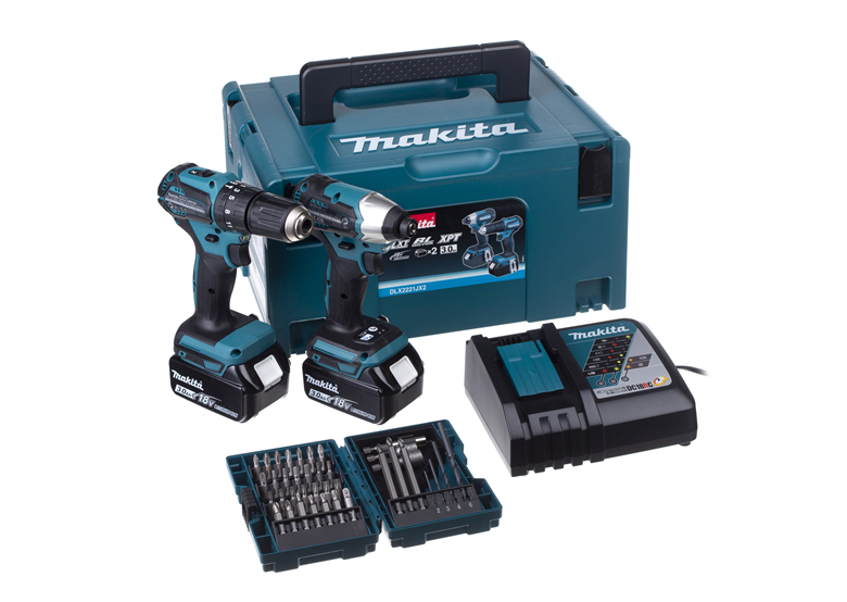 Zestaw elektronarzędzi 18V Makita LXT DLX2221JX2 2x3.0Ah