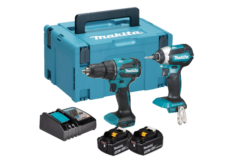Zestaw narzędzi akumulatorowych 18V Makita LXT DLX2537TJ 2x5.0Ah