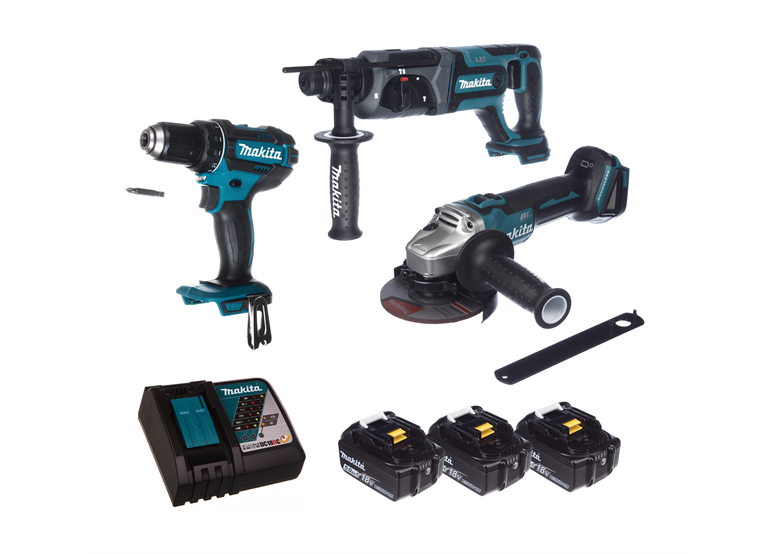 Zestaw elektronarzędzi 18V Makita LXT DLX3078TX1 3x5.0Ah