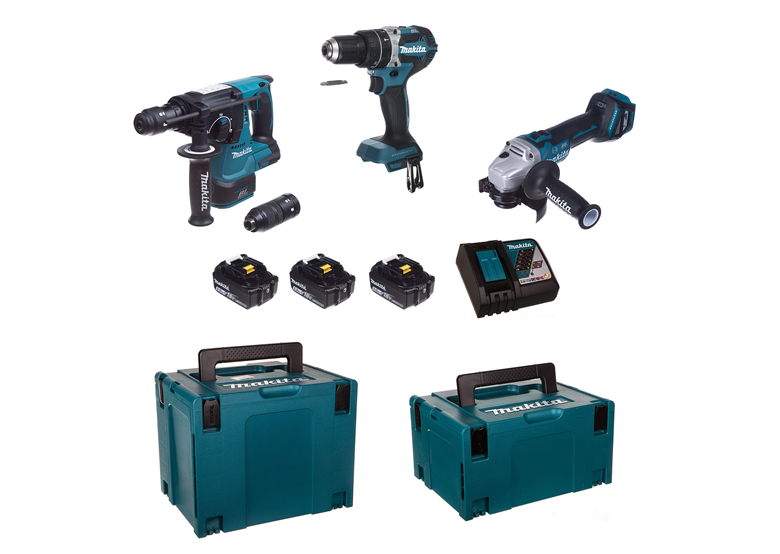 Zestaw elektronarzędzi 18V Makita LXT DLX3119TJ 3x5.0Ah