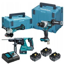 Zestaw elektronarzędzi 18V Makita LXT DLX3157TJ 3x5.0Ah