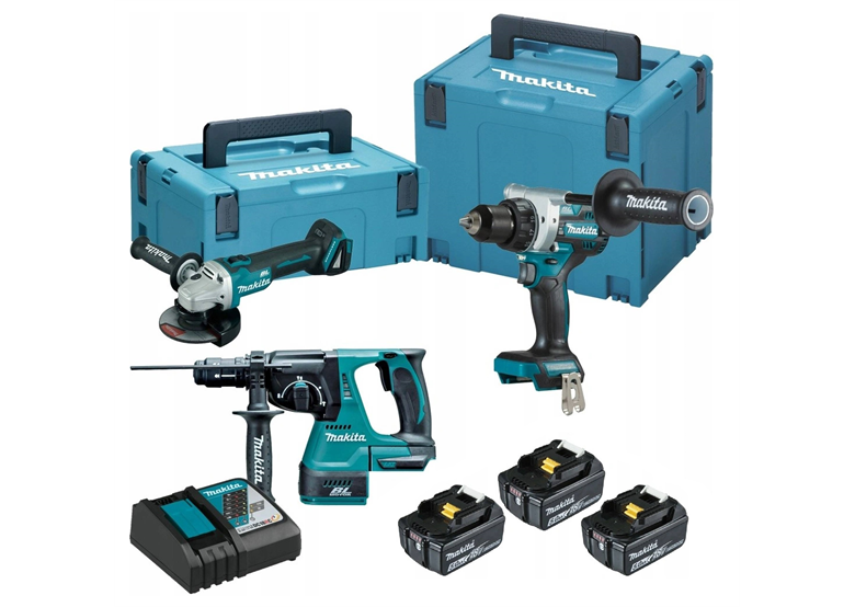 Zestaw elektronarzędzi 18V Makita LXT DLX3157TJ 3x5.0Ah