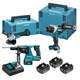 Zestaw elektronarzędzi 18V Makita LXT DLX3157TJ 3x5.0Ah