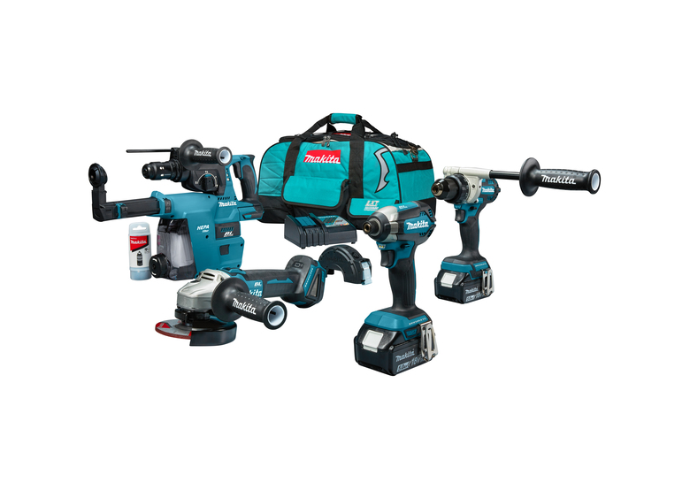 Zestaw elektronarzędzi 18V Makita LXT DLX4155TX1 2x5.0Ah