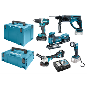 Zestaw elektronarzędzi 18V Makita LXT DLX5044TJ 3x5.0Ah