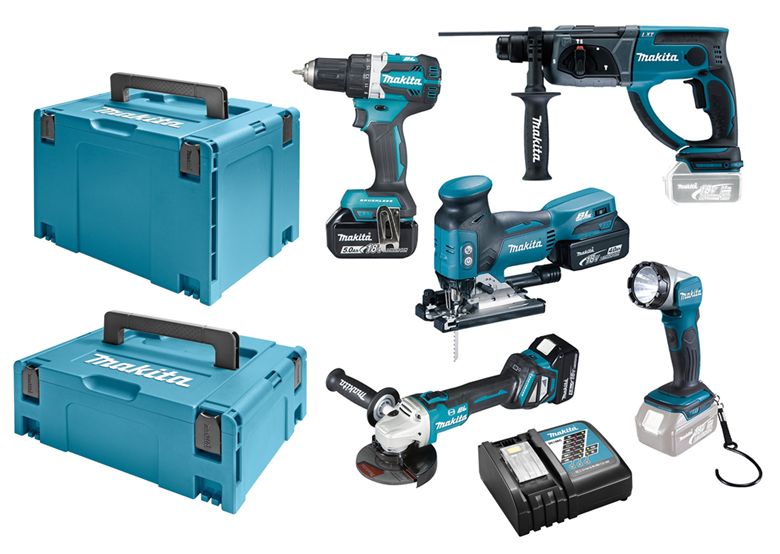 Zestaw elektronarzędzi 18V Makita LXT DLX5044TJ 3x5.0Ah