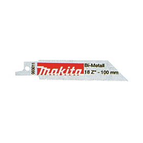 Brzeszczot do pił posuwowych bimetalowy 100 mm, 18 zębów/cal, 5 sztuk Makita p-04874