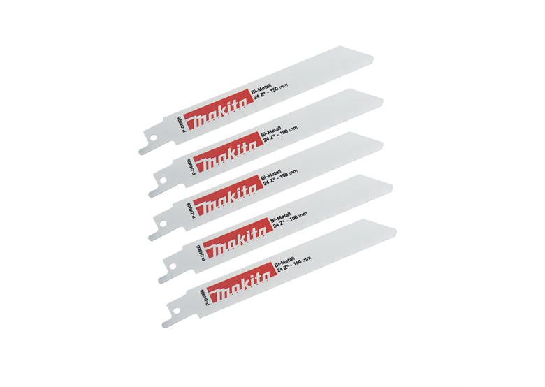 Brzeszczot do pił posuwowych bimetalowy 150 mm, 24 zęby/cal, 5 sztuk Makita p-04905