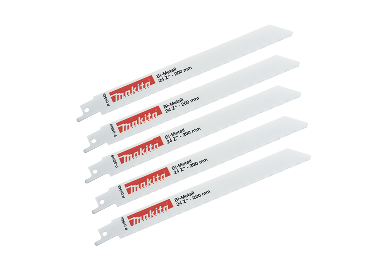 Brzeszczot do pił posuwowych bimetalowy 200 mm, 24 zęby/cal, 5 sztuk Makita p-04949