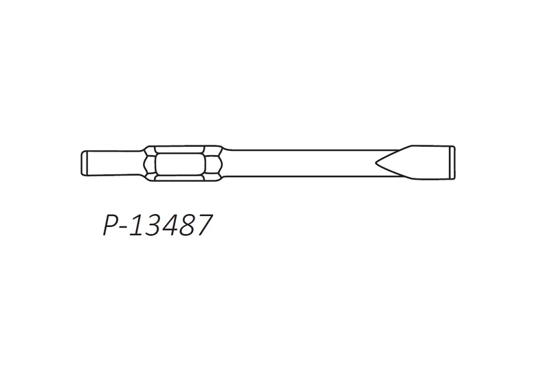 Przecinak płaski 32 x 400 mm do młotów z serii HM Makita p-13487