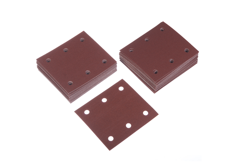 Papier ścierny na rzep 114 x 102 mm (6 otworów) ziarn, 180, 50 szt, Makita P-42472