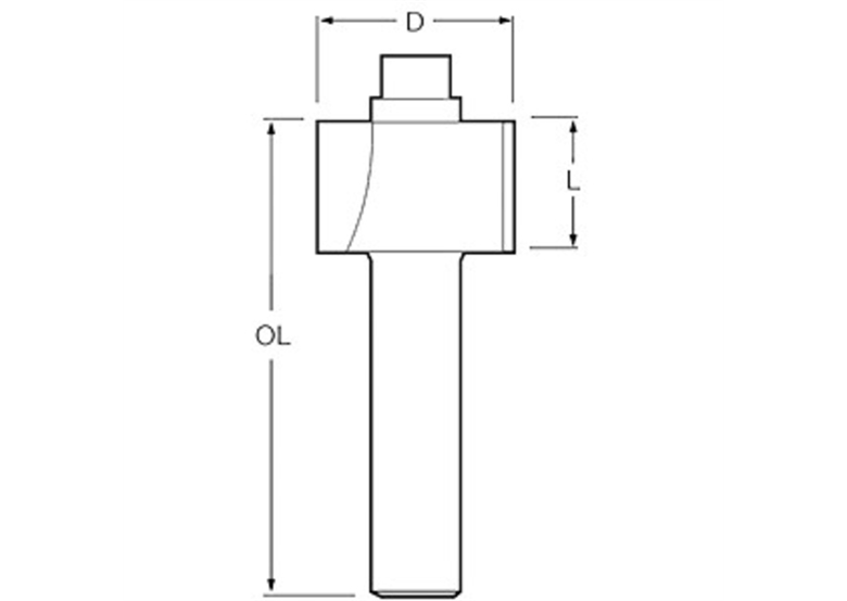 Frez do krawędzi 8mm, 18x12mm Makita P-78988