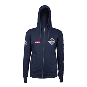 Bluza na zamek z kapturem XGT granatowa, męska Makita R-0368