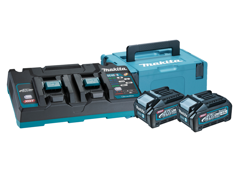 Zestaw zasilający Makita XGT 2xBL4040+DC40RB