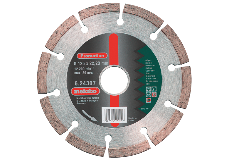 Tarcza diamentowa 125x22,23mm Promotion Metabo 624307000