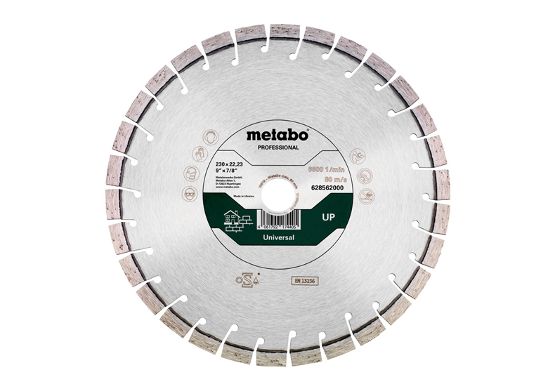 Diamentowa tarcza tnąca 230x22,23mm, UP, uniwersalna professional Metabo 628562000
