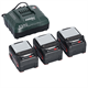 Akumulator 18V 4.0Ah (3szt.) + ładowarka Metabo 685049000