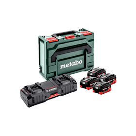 Zestaw 4 akumulatorów 18V LiHD 8.0Ah i 2 ładowarek ASC Ultra w MetaLoc Metabo 685135000