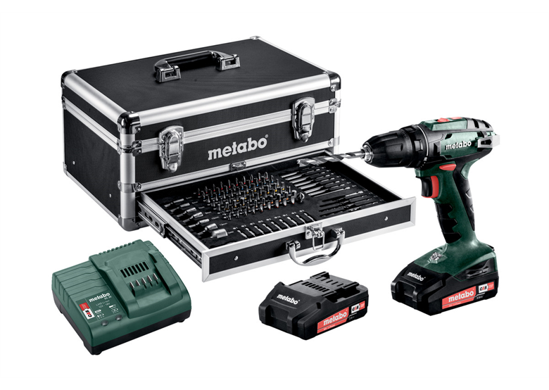 Wiertarko-wkrętarka z akcesoriami Metabo BS 18 Set