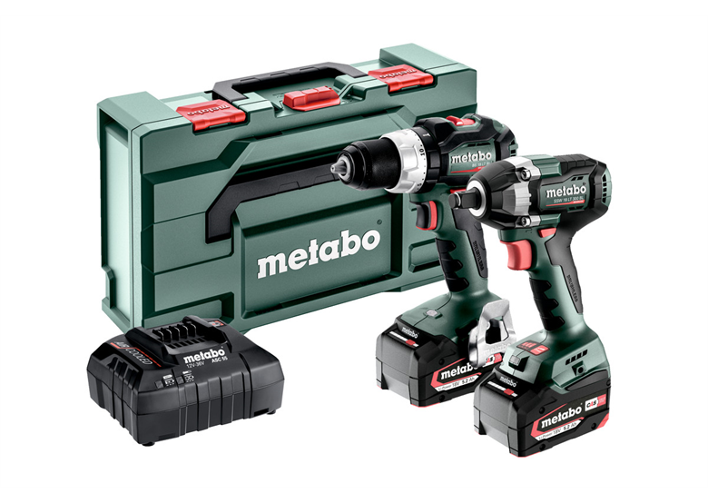 Zestaw elektronarzędzi 18V Metabo CAS BS 18 LT BL/SSW 18 LT 300 BL 2x5.2Ah