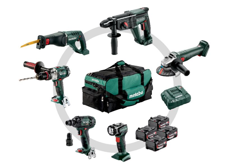 Zestaw elektronarzędzi 18V Metabo CAS Combo Set Construction 6.1 4x4.0Ah