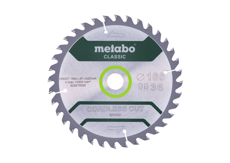 Tarcza zębata do drewna 165x20mm Metabo Cordless Cut Wood - Classic