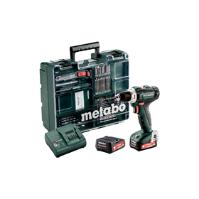 Wiertarko-wkrętarka z osprzętem 63szt. Metabo PowerMaxx BS 12 Set