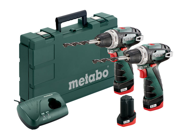 Zestaw elektronarzędzi 10.8V Metabo PowerMaxx Combo Set 10.8V PowerMaxx BS 3x2.0Ah