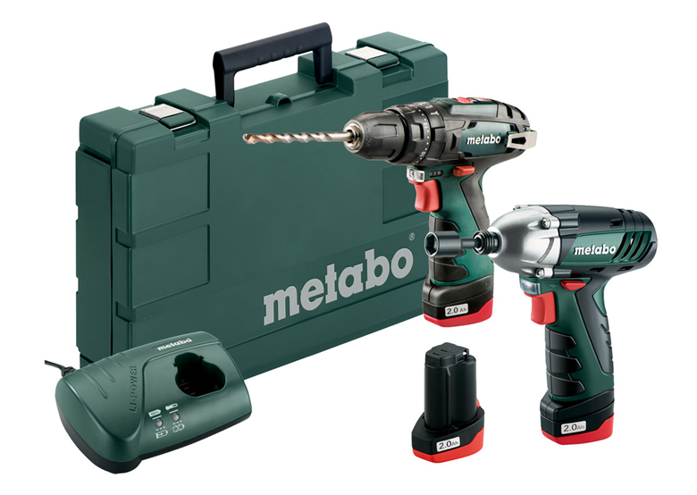 Zestaw elektronarzędzi 10.8V Metabo PowerMaxx Combo Set 10.8V PowerMaxx SB+SSD 3x2.0Ah