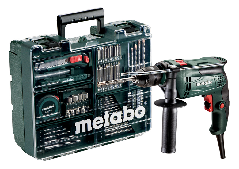 Wiertarka udarowa z 79 akcesoriami Metabo SBE 650 Set
